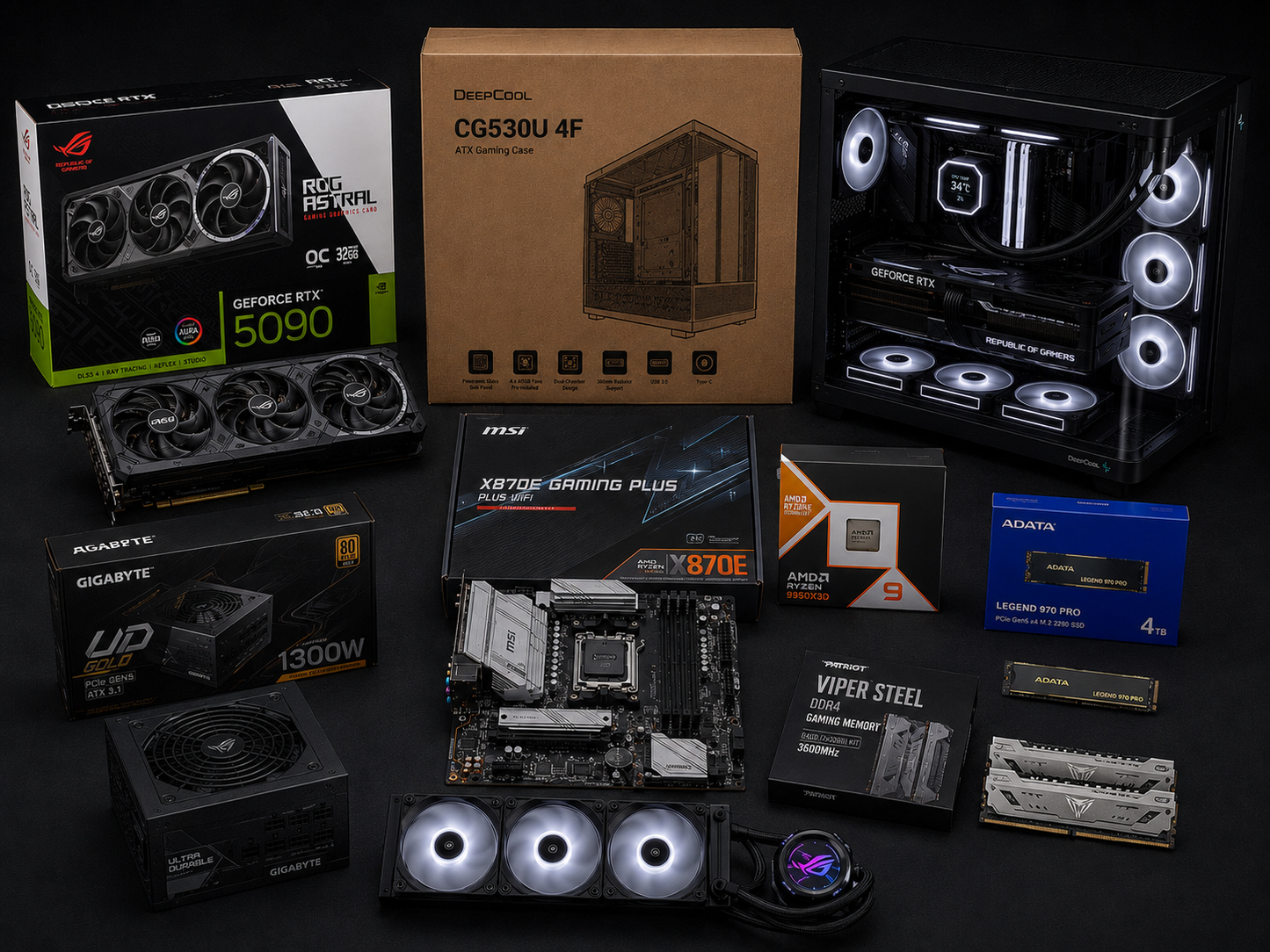 RemTech TITAN X Ultimate Gaming PC | RTX 5090 • Ryzen 9 9950X3D