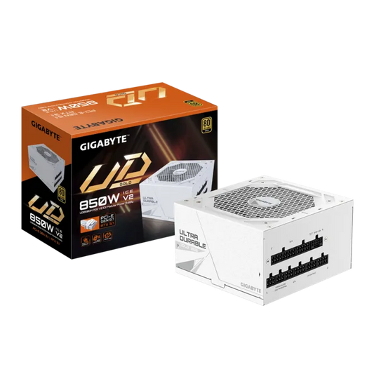 Gigabyte UD850GM PG5 ICE White 850W Gold Gen5 Modular Power Supply