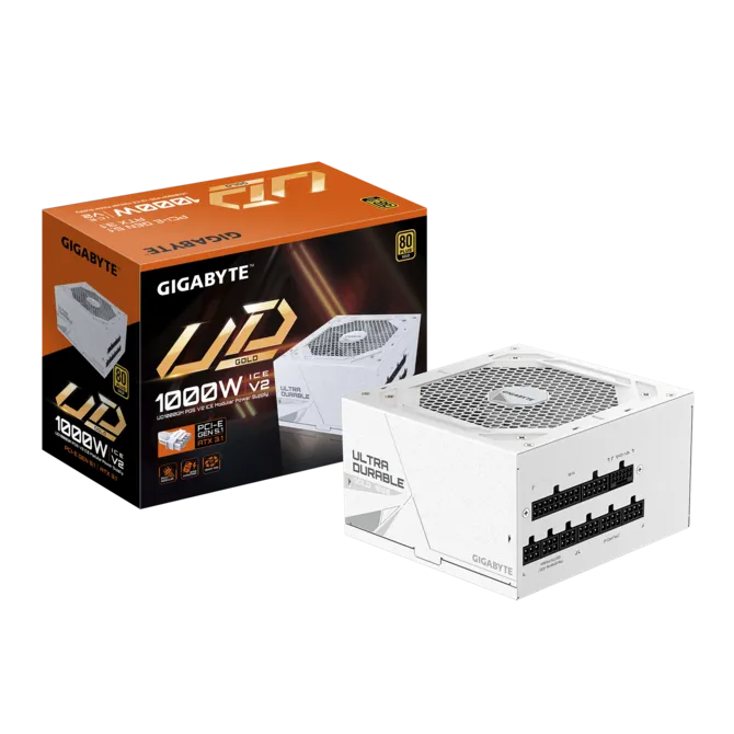 Gigabyte UD1000GM PG5 ICE White 1000W Gold Modular Power Supply
