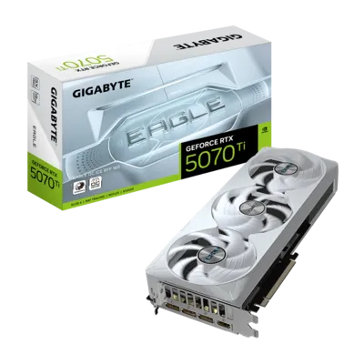 Gigabyte GeForce RTX 5070 Ti Eagle OC ICE 16GB Graphics Card - White