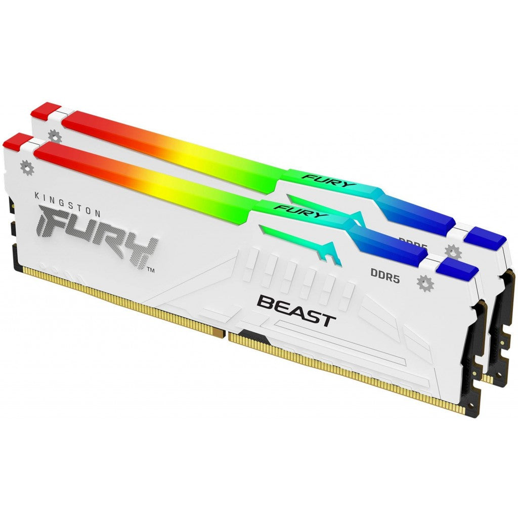 Kingston Fury Beast RGB 64GB (2x32GB) Kit DDR5-5600 CL36 White
